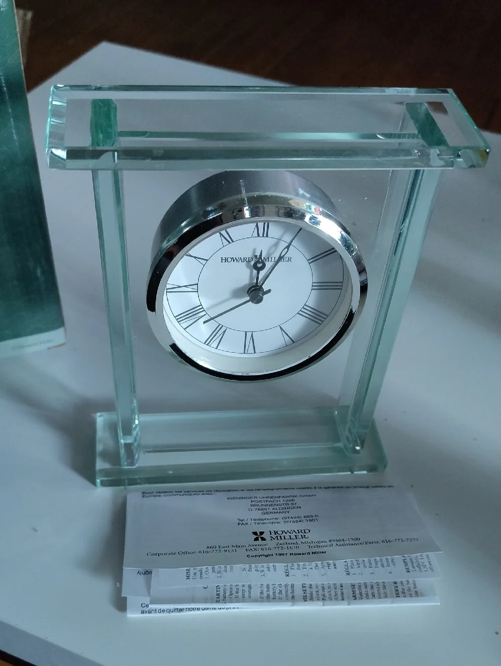 Howard Miller glass mantel